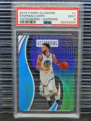 Stephen Curry [Sapphire] Basketball Cards 2019 Panini Illusions Astounding Prices
