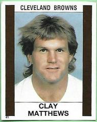 Clay Matthews #41 Football Cards 1988 Panini Sticker Prices