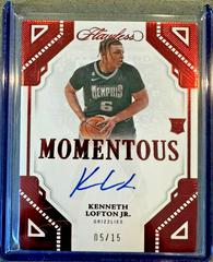 Kenneth Lofton Jr. [Ruby] #18 Basketball Cards 2022 Panini Flawless Momentous Autograph Prices