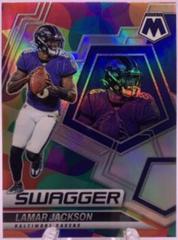Lamar Jackson [Silver] #SW-5 Football Cards 2022 Panini Mosaic Swagger Prices