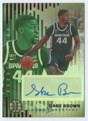 Gabe Brown [Pink] #RS-GAB Basketball Cards 2022 Panini Chronicles Draft Picks Illusions Rookie Signs Prices