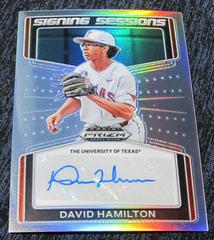 David Hamilton Baseball Cards 2022 Panini Prizm Draft Picks Signing Sessions Prices