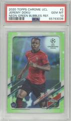 Jeremy Doku [Neon Green] Soccer Cards 2020 Topps Chrome UEFA Champions League Prices