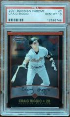 Craig Biggio #7 Baseball Cards 2001 Bowman Chrome Prices