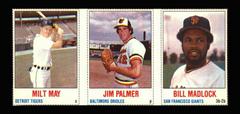 Bill Madlock, Jim Palmer, Milt May [Hand Cut Panel] Baseball Cards 1978 Hostess Prices