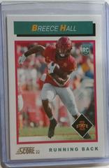 Breece Hall [Red] #TB5 Football Cards 2022 Panini Score 1992 Throwback Rookie Prices