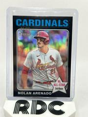 Nolan Arenado [Black Refractor] #63 Baseball Cards 2024 Topps Heritage Chrome Prices