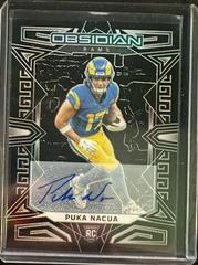 Puka Nacua #156 Football Cards 2023 Panini Obsidian Signature Prices