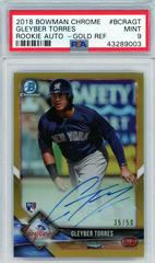 Gleyber Torres [Gold Refactor] #BCRA-GT Baseball Cards 2018 Bowman Chrome Rookie Autographs Prices