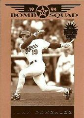 Juan Gonzalez Baseball Cards 1994 Panini Donruss Triple Play Bomb Squad Prices