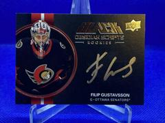 Filip Gustavsson Hockey Cards 2021 SPx UD Black Obsidian Rookie Scripts Prices