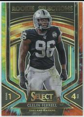 Clelin Ferrell [Tie Dye Prizm] Football Cards 2019 Panini Select Rookie Selections Prices
