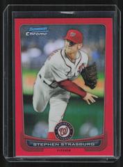 Stephen Strasburg [Red Refractor] #154 Baseball Cards 2012 Bowman Chrome Prices