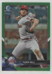 Aaron Nola [Green Refractor] #22 Baseball Cards 2018 Bowman Chrome Prices
