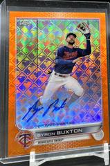 Byron Buxton [Orange] #CA-BB Baseball Cards 2022 Topps Chrome Logofractor Autographs Prices