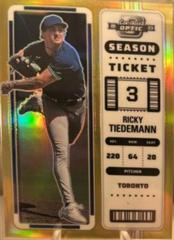 Ricky Tiedemann [Gold] #9 Baseball Cards 2023 Panini Chronicles Contenders Optic Prices