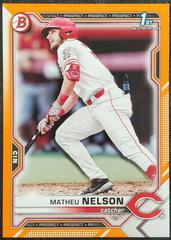 Matheu Nelson [Orange] #BD-103 Baseball Cards 2021 Bowman Draft Prices