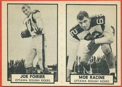 Joe Poirier, Moe Racine Football Cards 1962 Topps CFL Prices