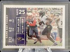 Lamar Jackson #GDT-LJA Football Cards 2022 Panini Contenders Game Day Ticket Prices