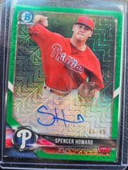 Spencer Howard [Green Refractor] Baseball Cards 2018 Bowman Mega Box Chrome Autographs Prices