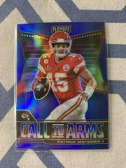 Patrick Mahomes II [Blue] #CA-PMA Football Cards 2021 Panini Playoff Call to Arms Prices