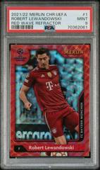 Robert Lewandowski [Red] #1 Soccer Cards 2021 Topps Merlin Chrome UEFA Prices