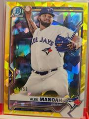 Alek Manoah [Yellow Refractor] #BCP-27 Baseball Cards 2021 Bowman Sapphire Prices