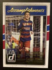 Lionel Messi [Canvas] Soccer Cards 2016 Panini Donruss Accomplishments Prices