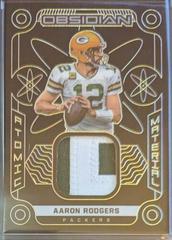 Aaron Rodgers [Yellow] #AM-ARO Football Cards 2022 Panini Obsidian Atomic Material Prices