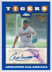 Armando Galarraga [Autograph Blue Refractor] #227 Baseball Cards 2008 Topps Chrome Prices