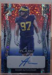 Aidan Hutchinson [Metalized Sparkles Red White Blue] #BA-AH1 Football Cards 2022 Leaf Flash Autographs Prices