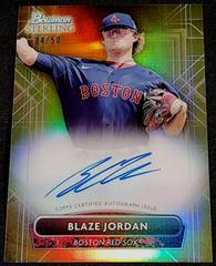Blaze Jordan [Gold] Baseball Cards 2022 Bowman Sterling Prospect Autographs Prices