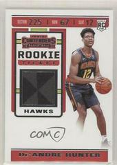 De'Andre Hunter Basketball Cards 2019 Panini Contenders Rookie Ticket Swatches Prices