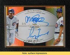 Greg Maddux, Ryne Sandberg [Black] Baseball Cards 2022 Topps Gold Label Framed Dual Autographs Prices