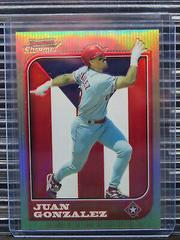 Juan Gonzalez [Refractor] #25 Baseball Cards 1997 Bowman Chrome International Prices