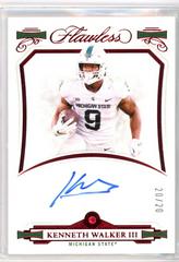Kenneth Walker III [Horizontal Patch Autograph Ruby] #127 Football Cards 2022 Panini Flawless Collegiate Prices