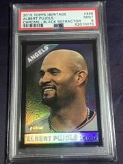 Albert Pujols [Chrome Black Refractor] #496 Baseball Cards 2015 Topps Heritage Prices