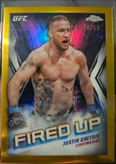 Justin Gaethje [Gold Refractor] #FDP-20 Ufc Cards 2024 Topps Chrome UFC Fired Up Prices