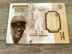 Ernie Banks Baseball Cards 1999 Upper Deck Piece of History 500 HR Club Prices
