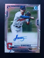 Andres Gimenez Baseball Cards 2021 Bowman Chrome Rookie Autographs Prices
