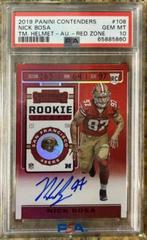 Nick Bosa [Team Helmet Autograph Red Zone] #108 Football Cards 2019 Panini Contenders Prices