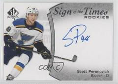 Scott Perunovich Hockey Cards 2021 SP Authentic Sign of the Times Rookies Autographs Prices