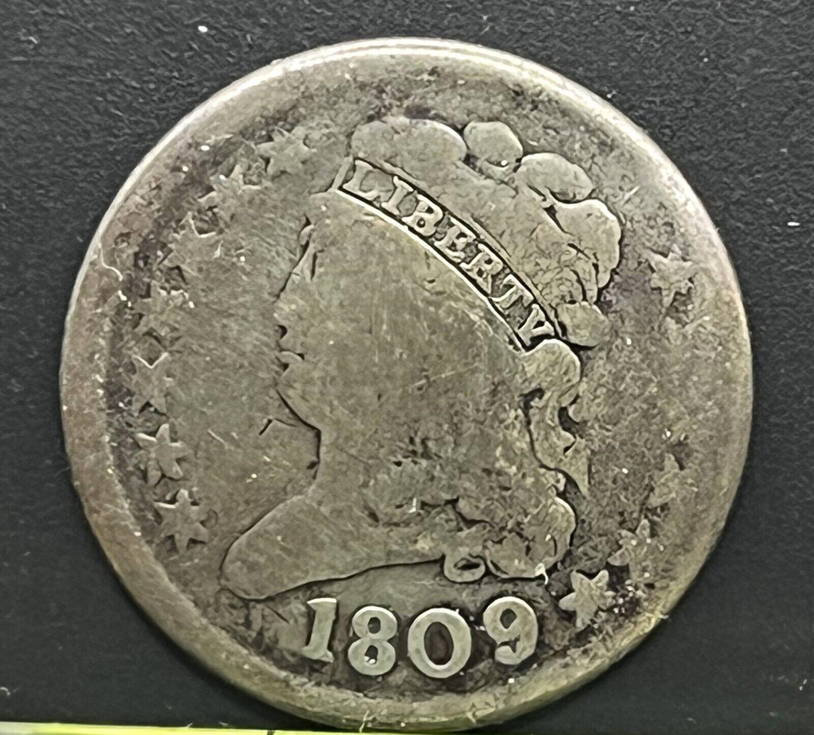 1809 [OVER INVERTED 9] Coins Classic Head Half Cent