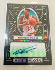 Dominique Wilkins [Green] Basketball Cards 2021 Panini Obsidian Aurora Autographs Prices