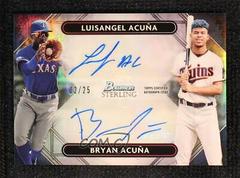 Bryan Acuna, Luisangel Acuna Baseball Cards 2022 Bowman Sterling Dual Refractor Autographs Prices