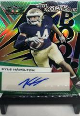 Kyle Hamilton [Green] #HB-KH1 Football Cards 2022 Leaf Valiant Autographs Here Comes the Boom Prices