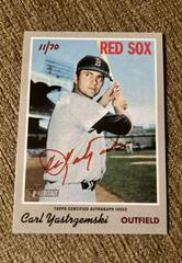Carl Yastrzemski [Red Ink] Baseball Cards 2019 Topps Heritage Real One Autographs Prices