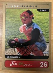 Joe Mauer [Gold] Baseball Cards 2002 Justifiable Autographs Prices