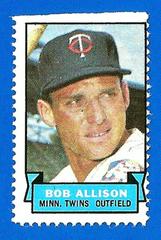 Bob Allison Baseball Cards 1969 Topps Stamps Prices