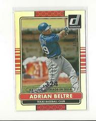 Adrian Beltre #168 Baseball Cards 2015 Donruss Prices